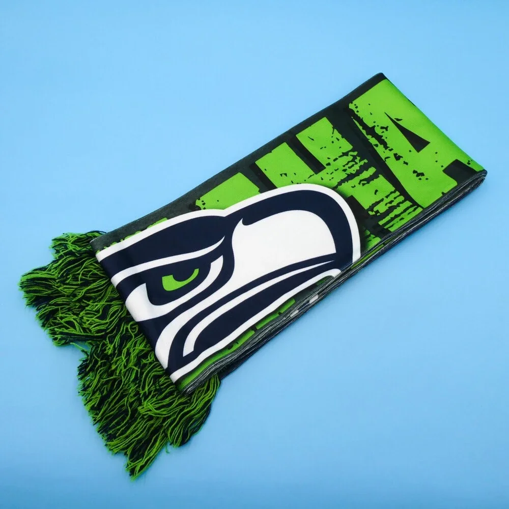 Seattle Seahawks Winter Scarf Adult Mens Womens FOCO Green Blue Football NFL New